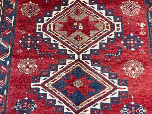 Antique kazak Caucasian Rug-4274 - 5