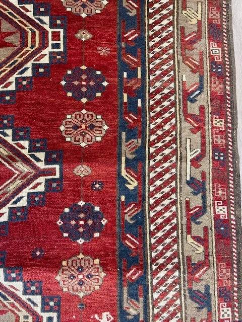 Antique kazak Caucasian Rug-4274 - 7