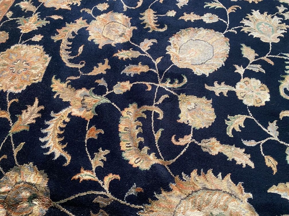 EXQUISITE SILK andWOOL MAHAL DESIGN RUG 8.9x12.2 - 5