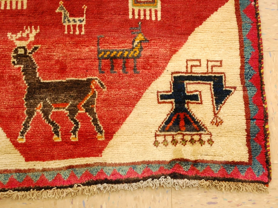Persian SHIRAZ RUG 3'6"x6'5" - 2