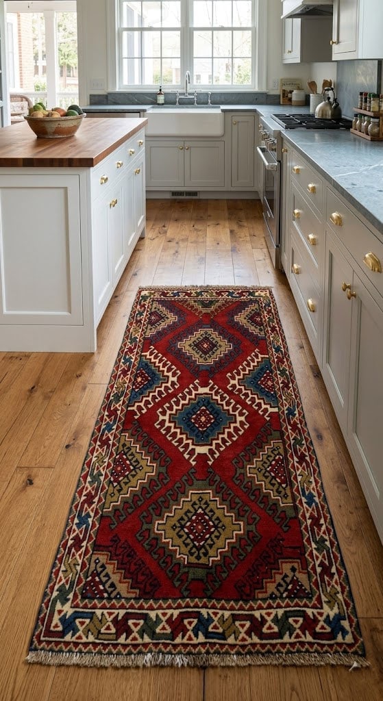 Dark Orange Tribal 3X6 Ghoochan Persian Wool Rug - 2