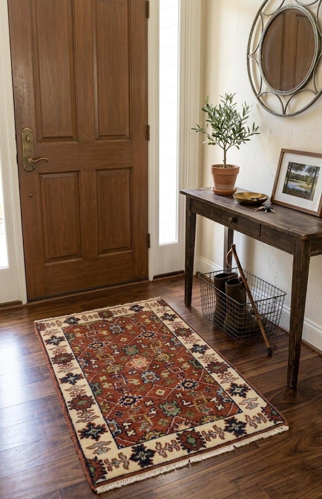 Rust Floral 2X3 Indo-Mahal Oriental Rug - 2