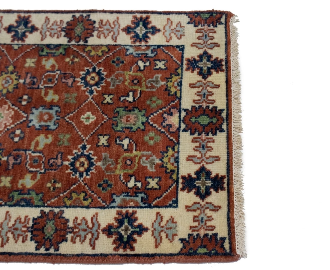 Rust Floral 2X3 Indo-Mahal Oriental Rug - 7