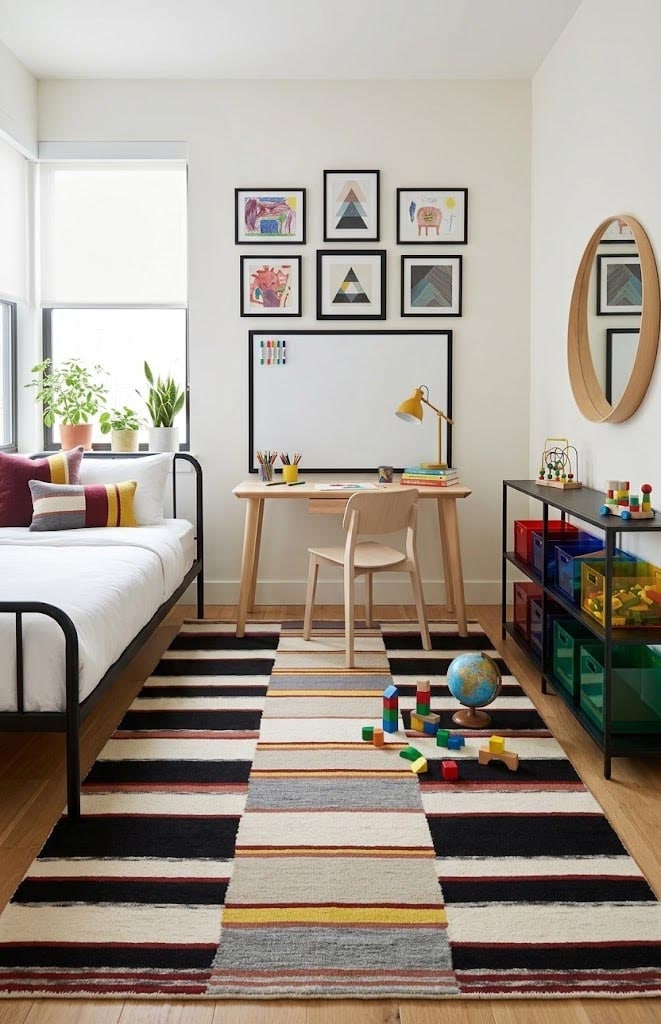 Multicolored Stripes 5X8 Hand-Tufted Modern Rug - 2