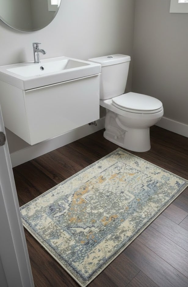 Muted Distressed Heriz 2X3 Transitional Oriental Rug - 2