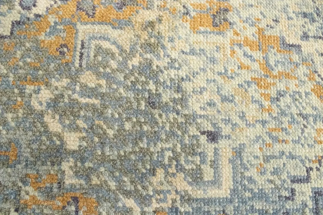 Muted Distressed Heriz 2X3 Transitional Oriental Rug - 8