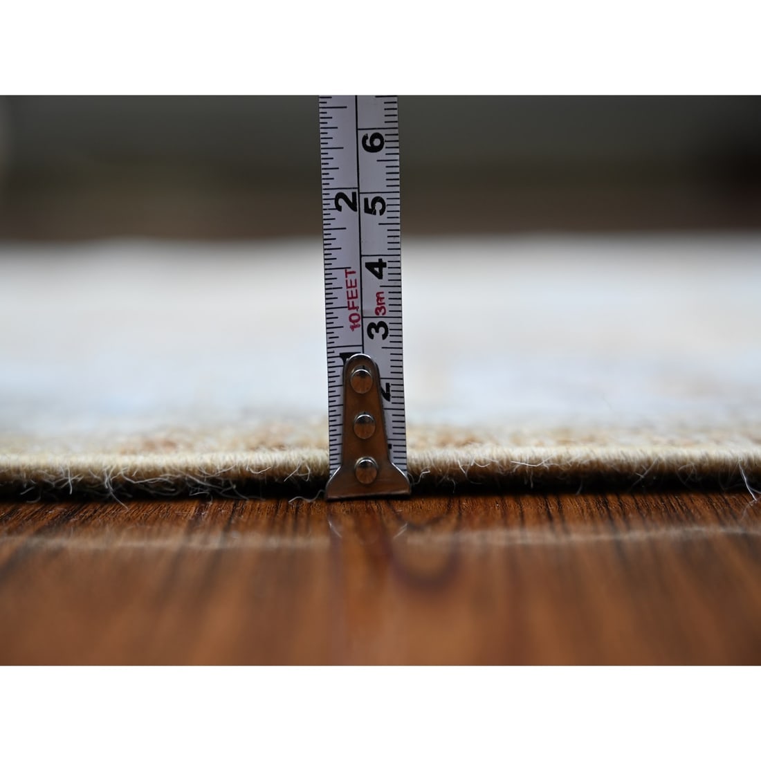 Tan Color, Soft Wool Hand Knotted, Afghan Angora Oushak Oriental Rug - 5