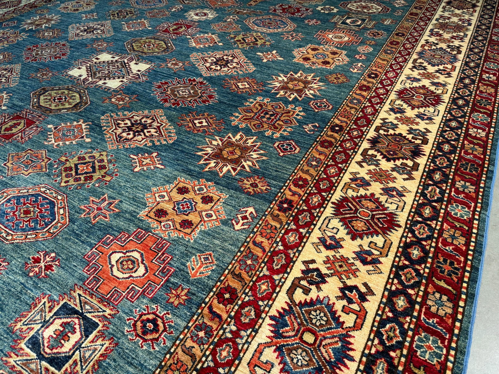 Fine Super Kazak Rug 10x13 - 8