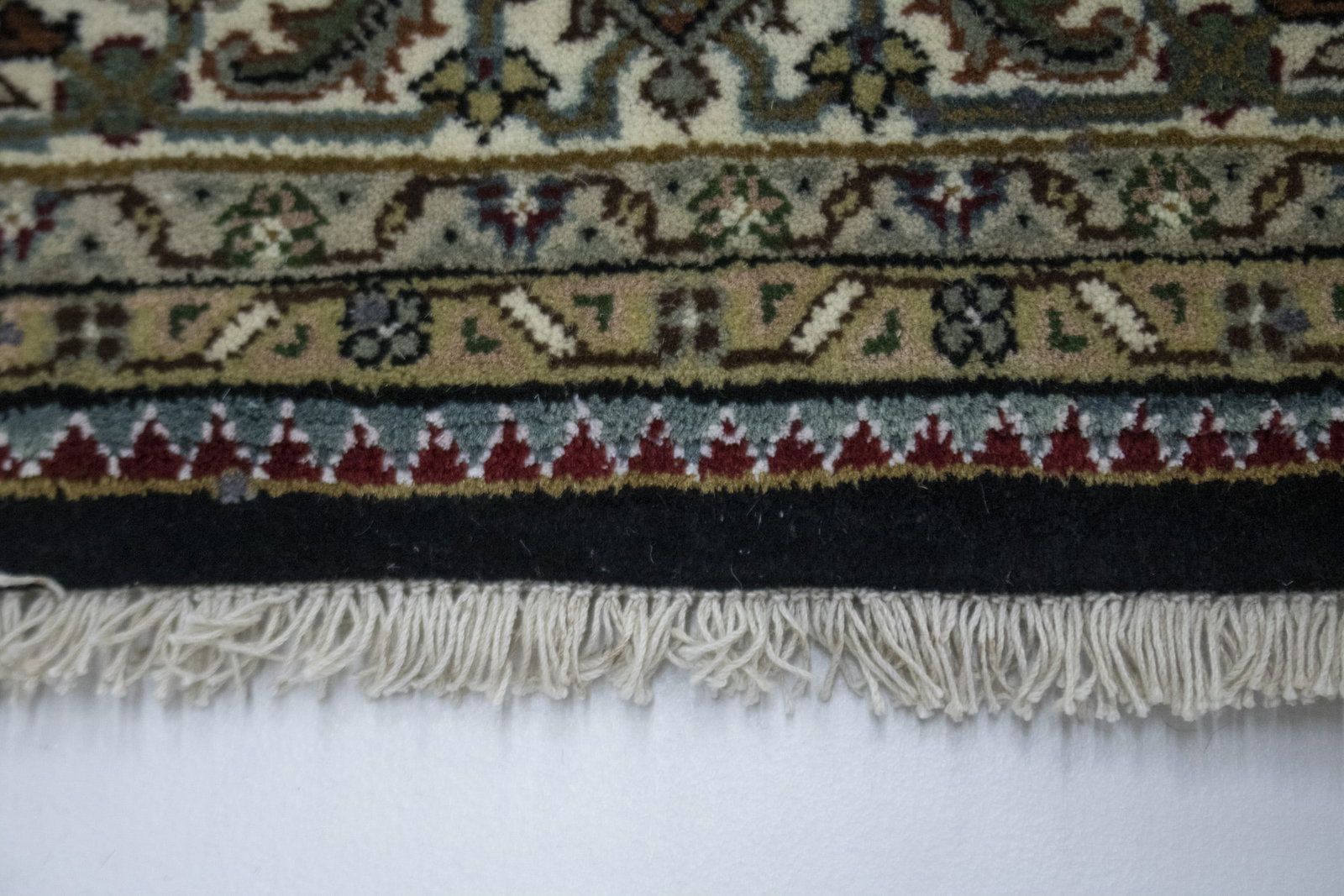 Black Floral 6X8 Tabriz Fish Mahi Oriental Rug - 12