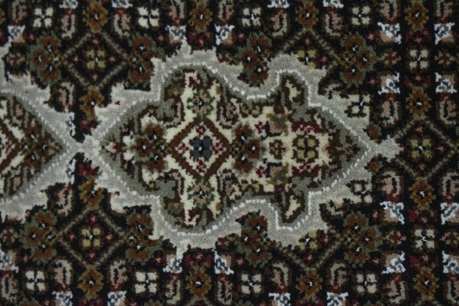 Black Floral 6X8 Tabriz Fish Mahi Oriental Rug - 7