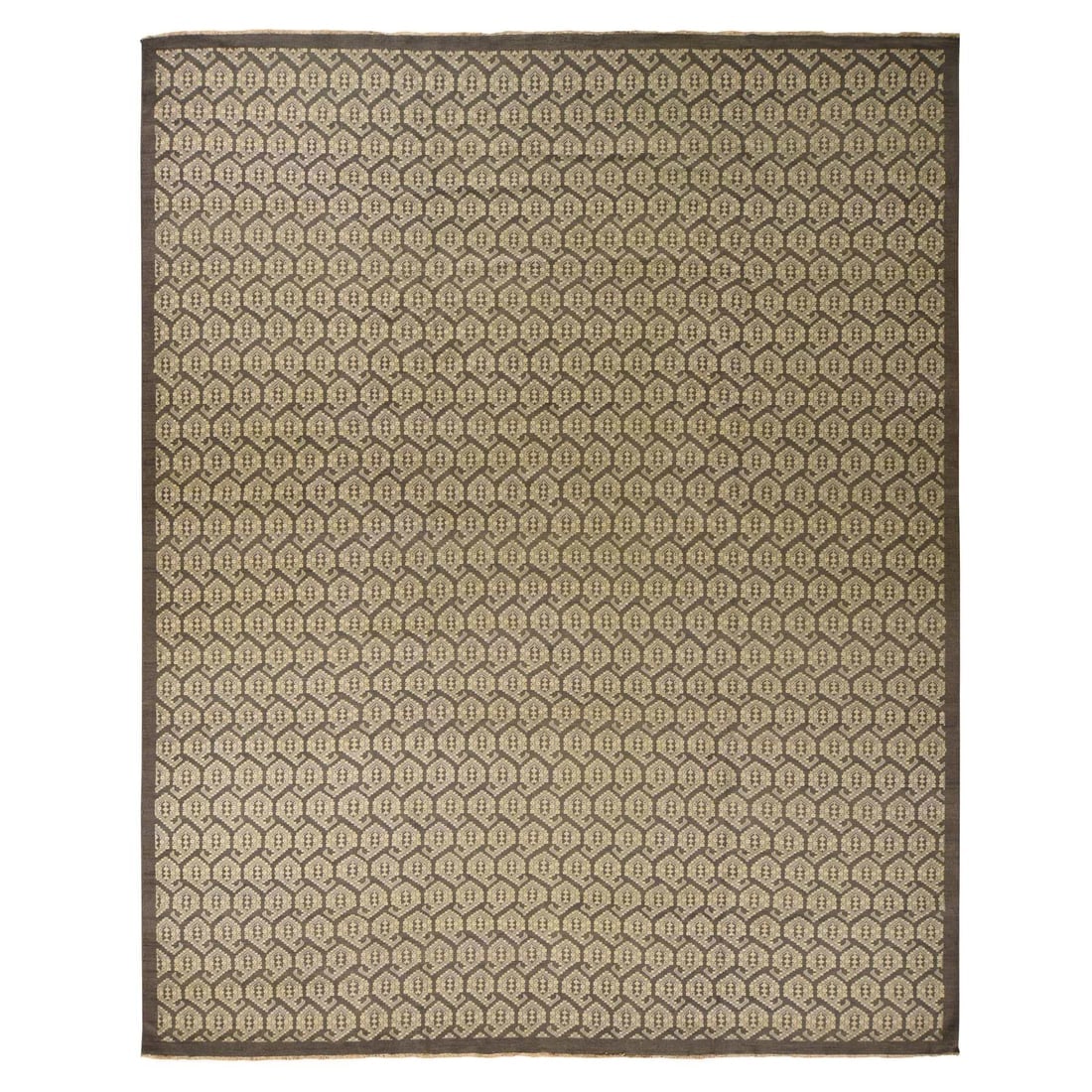 Carbon Gray, Turkish Knot Oushak, Pure Wool Hand Knotted Oversized Rug: Title: Carbon Gray, Turkish Knot Oushak, Pure Wool Hand Knotted Oversized Rug Description:This is a truly genuine one-of-a-kind. It has been Knotted for months and months in the centuries-old weaving