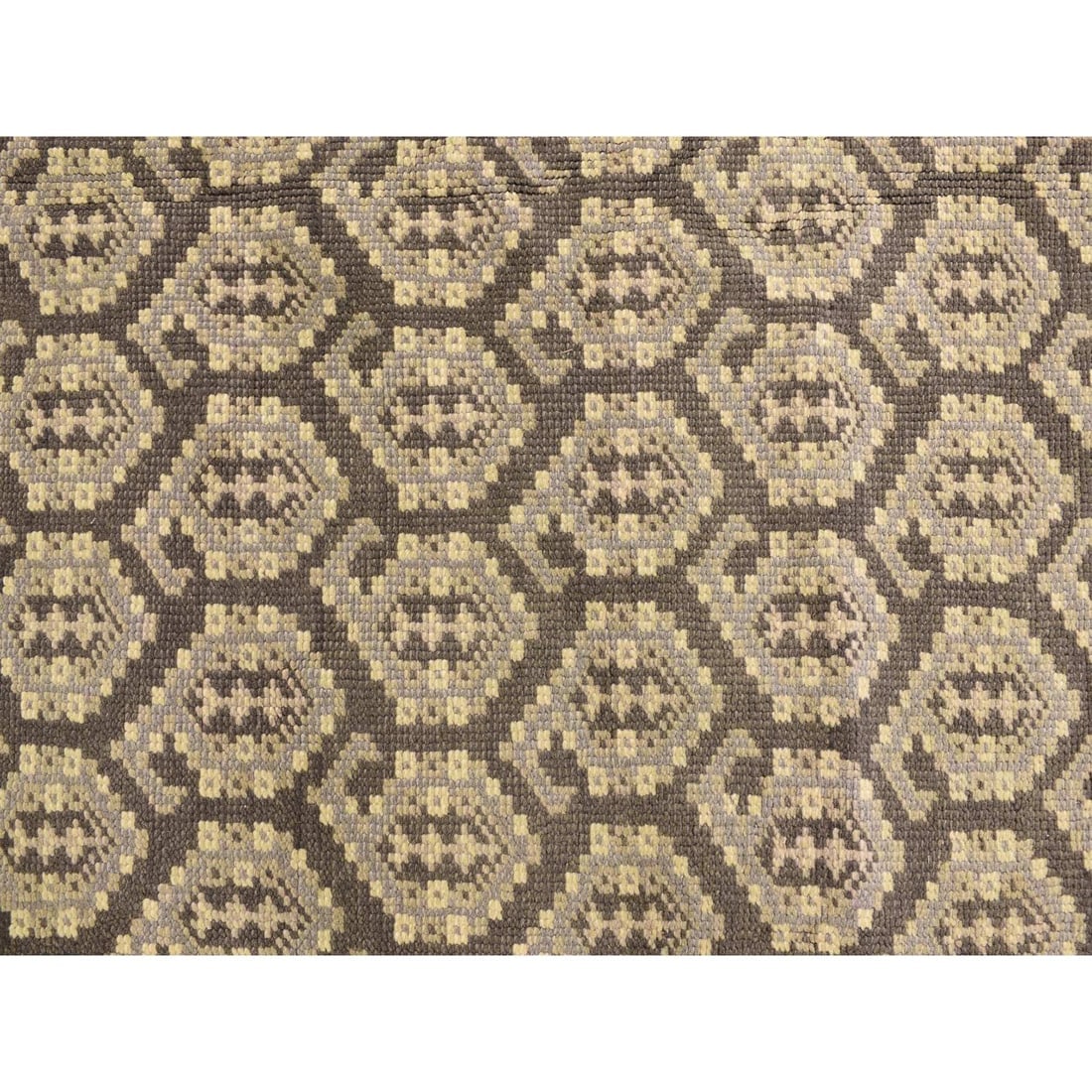 Carbon Gray, Turkish Knot Oushak, Pure Wool Hand Knotted Oversized Rug - 4