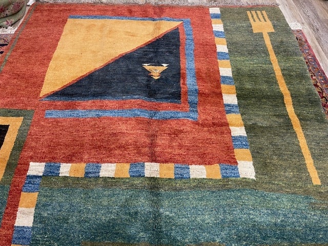 Unique Tribal Persian Gabbeh rug-698 - 3