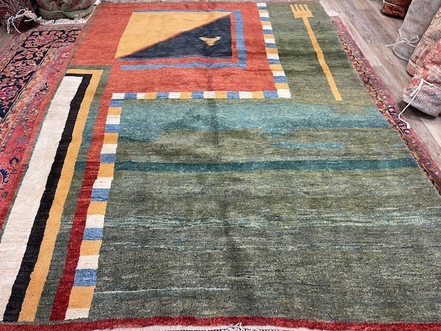 Unique Tribal Persian Gabbeh rug-698 - 5