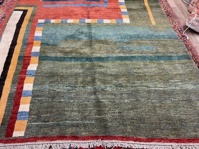 Unique Tribal Persian Gabbeh rug-698 - 9