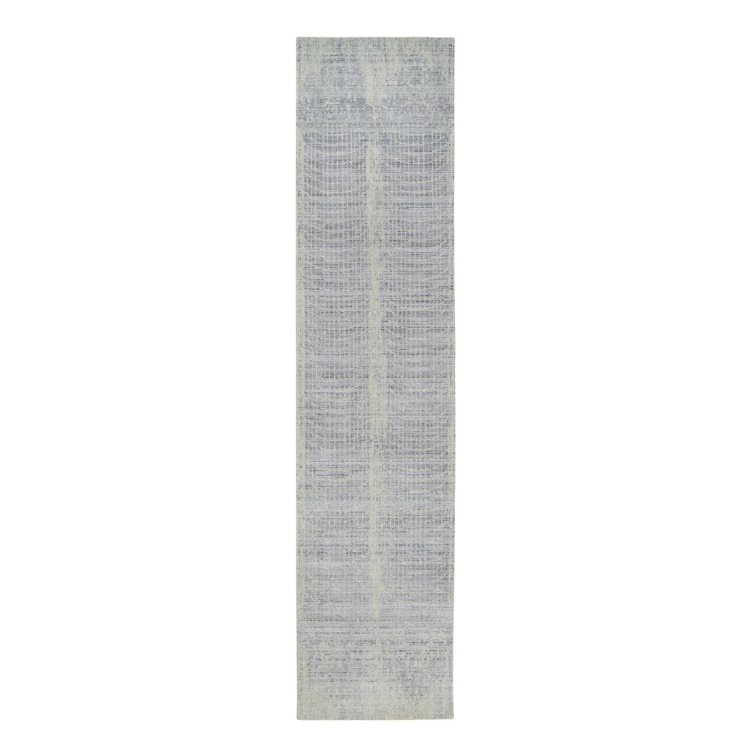 Gray, Jacquard Hand Loomed, Wool And Plant Based Silk, Rug: Title: Gray, Jacquard Hand Loomed, Wool And Plant Based Silk, Rug Description:This is a truly genuine one-of-a-kind. It has been Knotted for months and months in the centuries-old weaving
