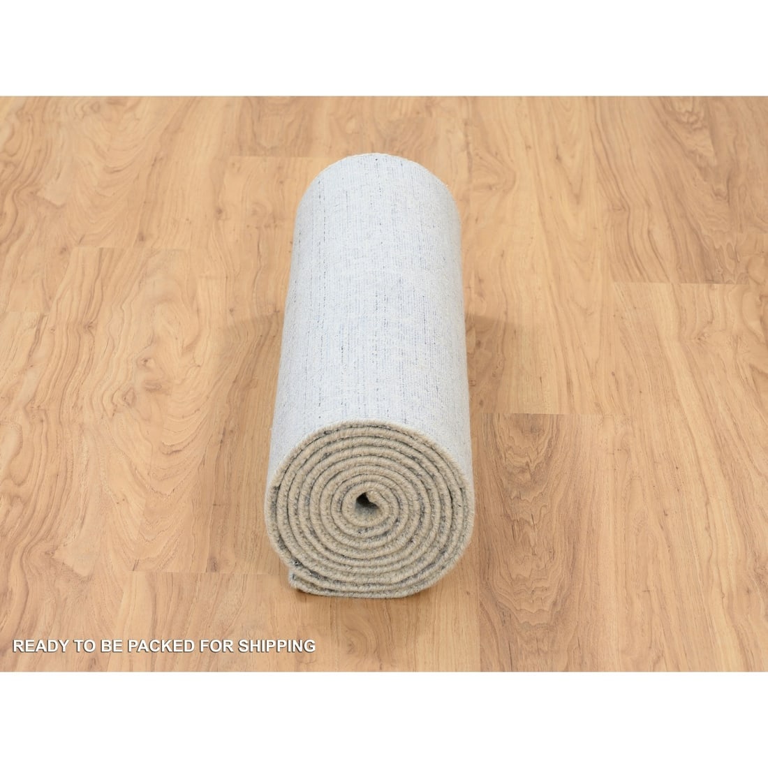 Gray, Jacquard Hand Loomed, Wool And Plant Based Silk, Rug - 6