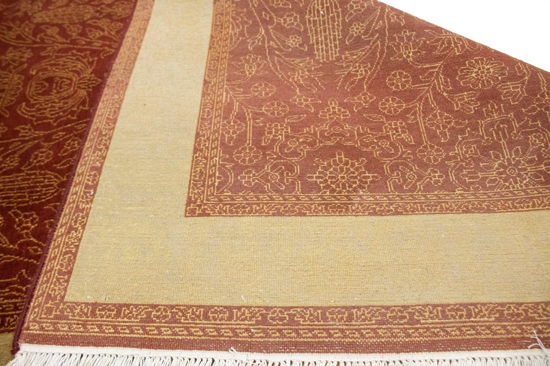 Rusty Red Floral 4X6 Modern Oriental Rug - 12