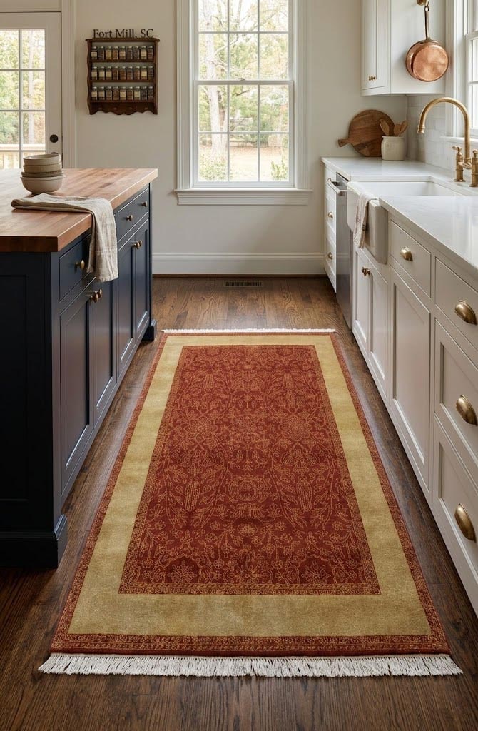 Rusty Red Floral 4X6 Modern Oriental Rug - 2