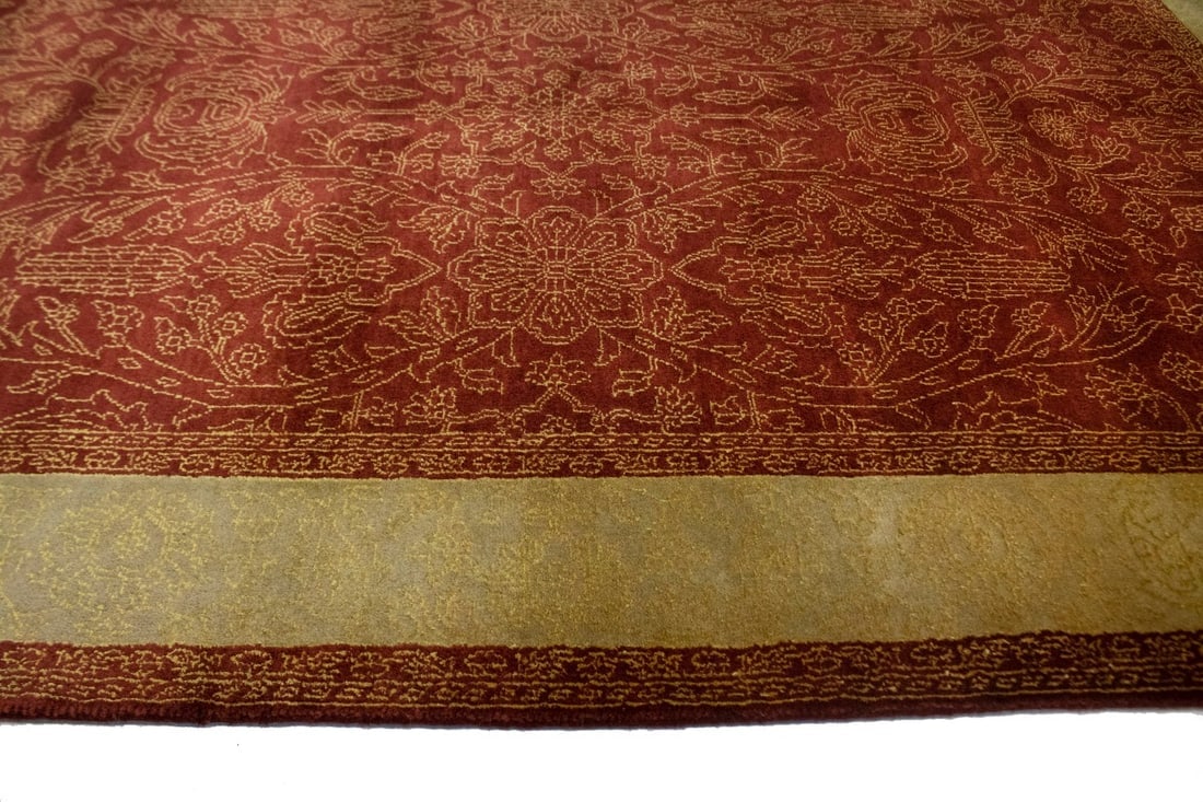 Rusty Red Floral 4X6 Modern Oriental Rug - 7
