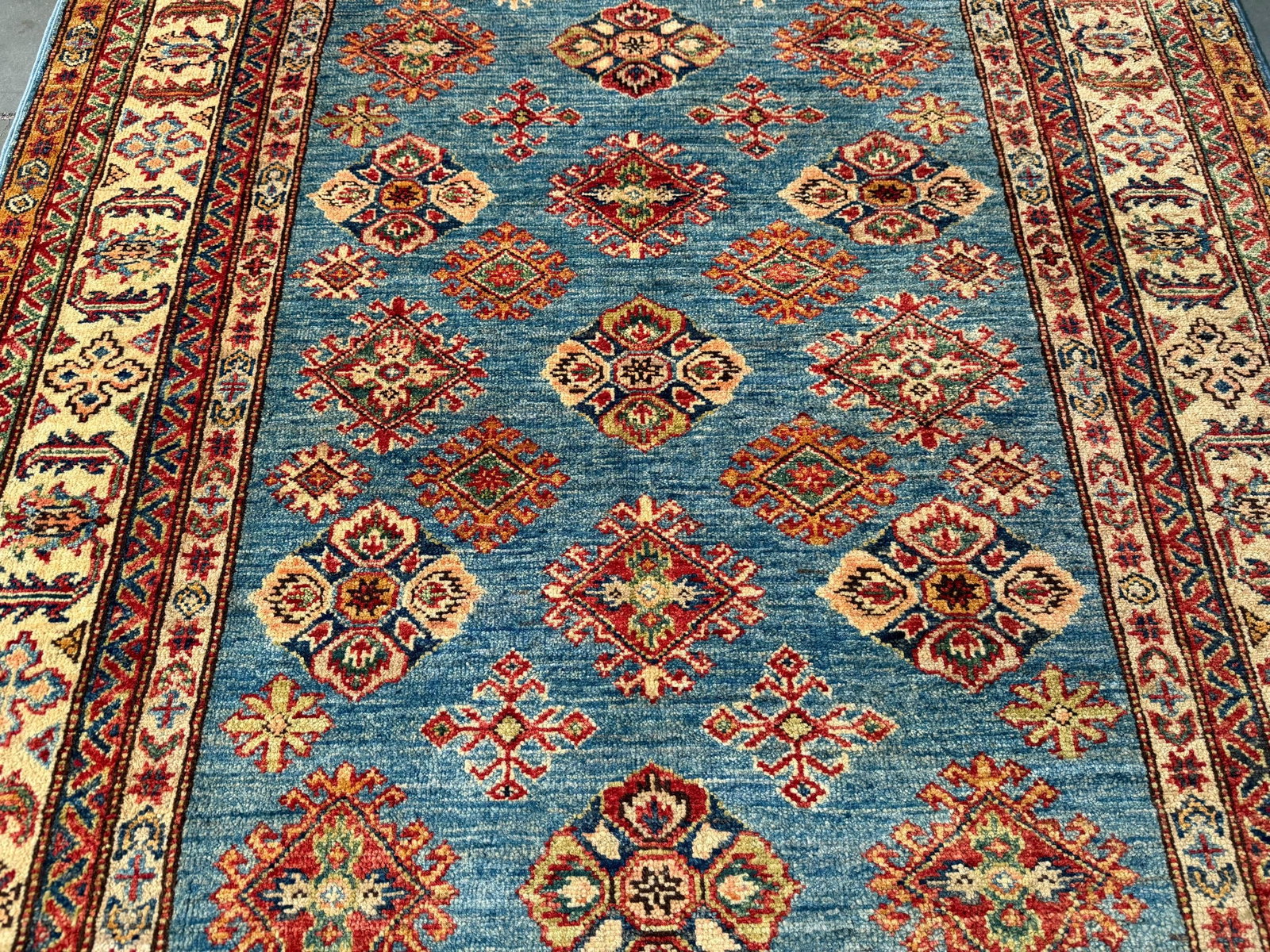 Fine Super Kazak Rug 4.1x6.1 - 3