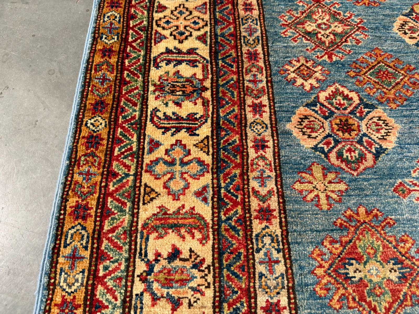 Fine Super Kazak Rug 4.1x6.1 - 4