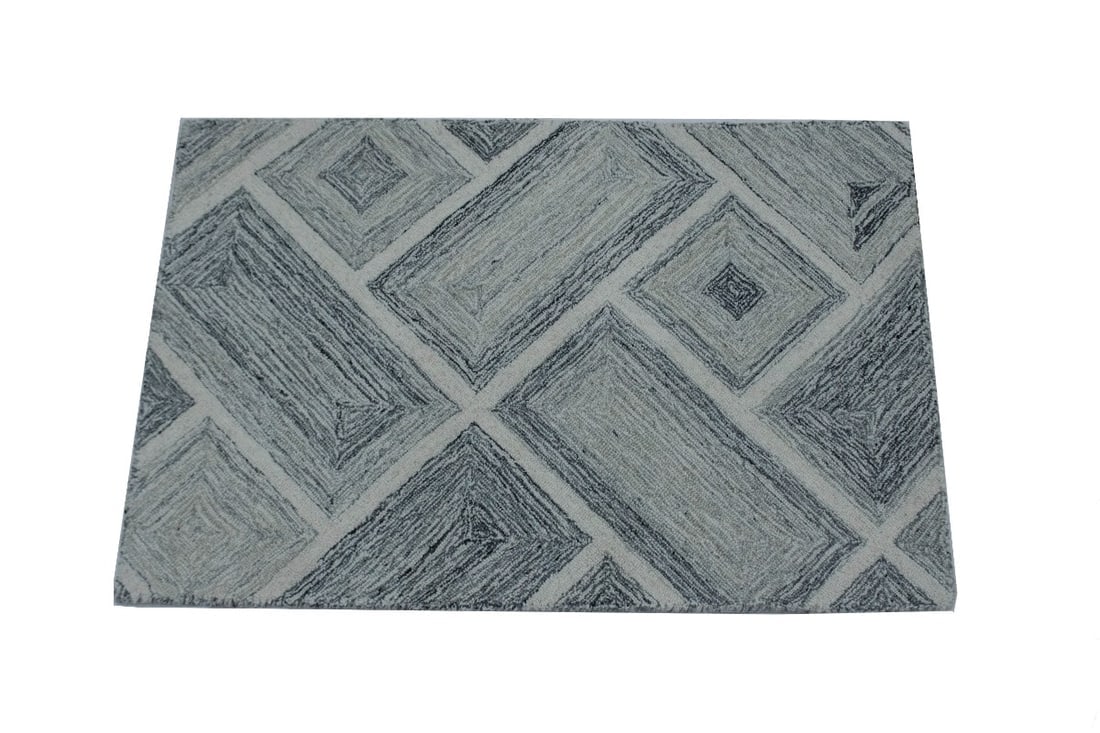 Multicolored Geometric 2X3 Hand-Tufted Modern Rug - 5