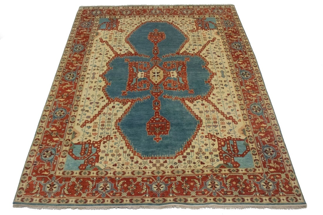 Cream Floral 9X12 Indo-Viss Oriental Rug - 3