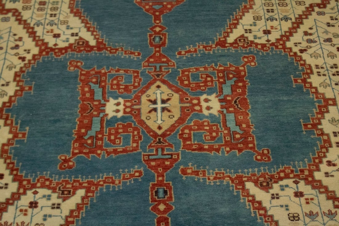 Cream Floral 9X12 Indo-Viss Oriental Rug - 5