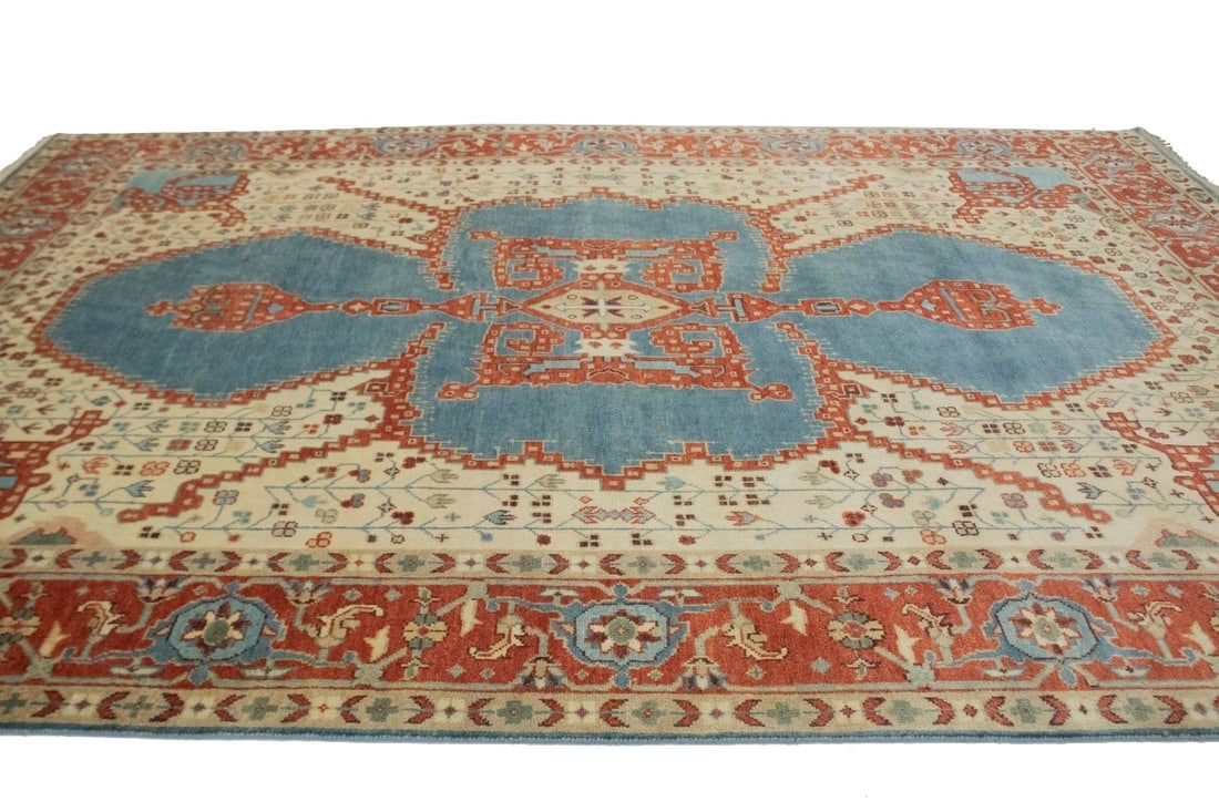 Cream Floral 9X12 Indo-Viss Oriental Rug - 7