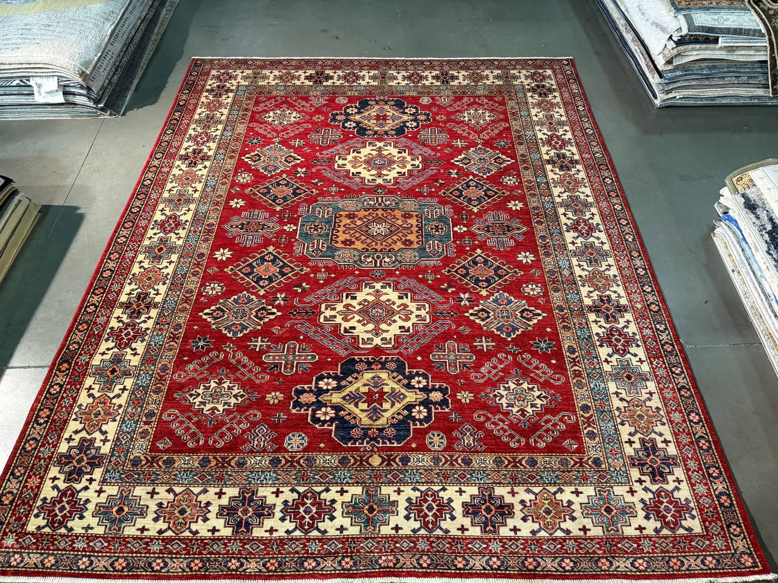 Magnificent Super Kazak Rug 8x9.9 - 8