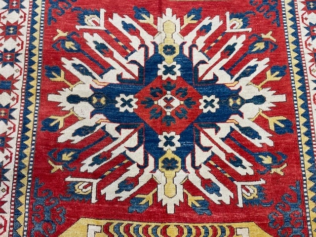 Older Eagle Kazak caucasian rug-2129 - 3