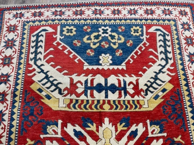 Older Eagle Kazak caucasian rug-2129 - 4