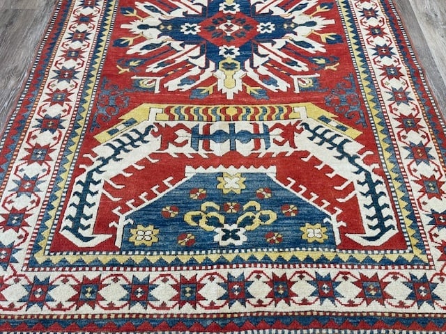 Older Eagle Kazak caucasian rug-2129 - 6