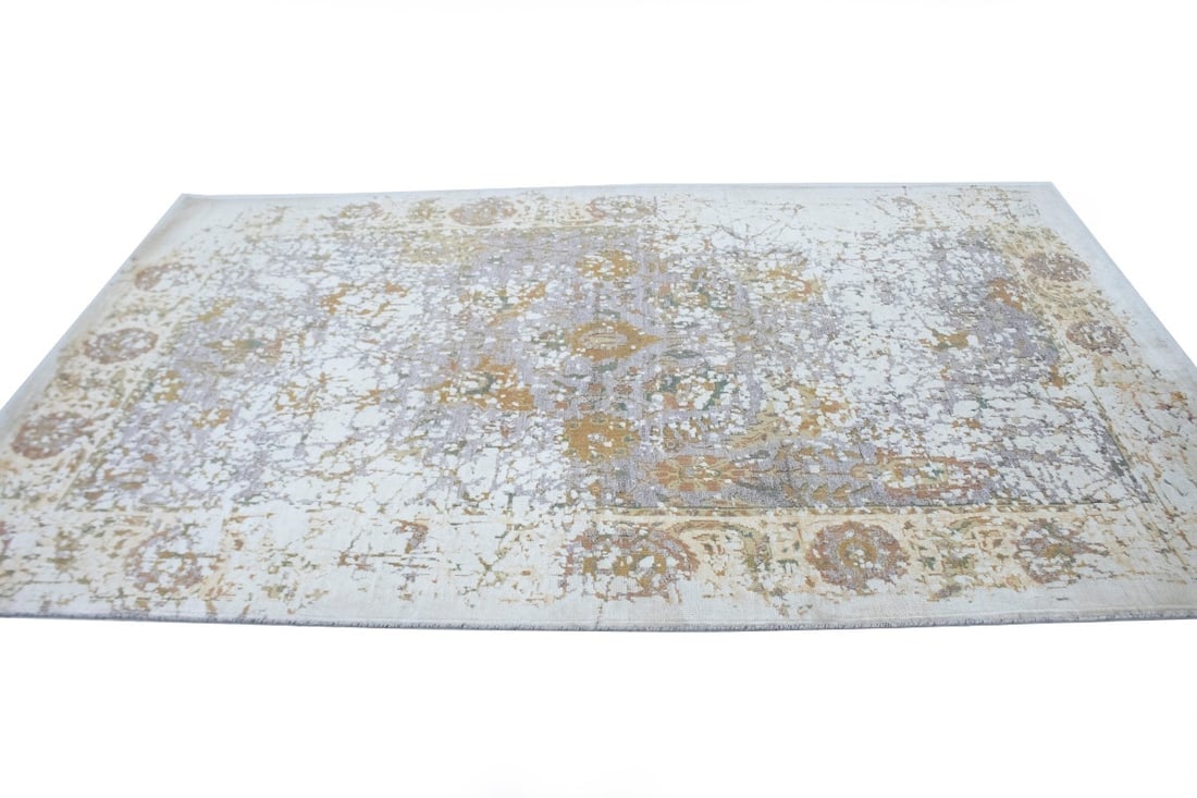 Distressed Abstract Hand-Carved 5X8 Modern Rug - 5