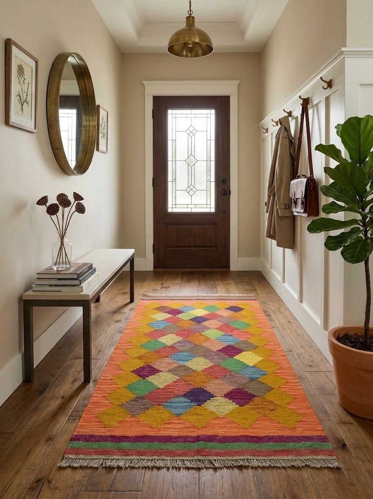 Multicolored Tribal 3X4 Kilim Persian Rug - 3