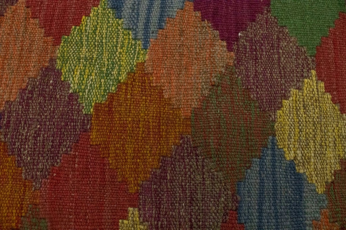 Multicolored Tribal 3X4 Kilim Persian Rug - 9
