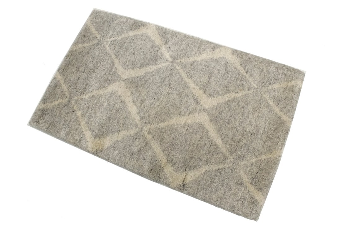 Greige Geometric Modern 2X3 Moroccan Style Oriental Rug - 5