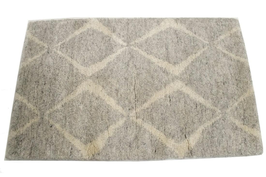 Greige Geometric Modern 2X3 Moroccan Style Oriental Rug - 6