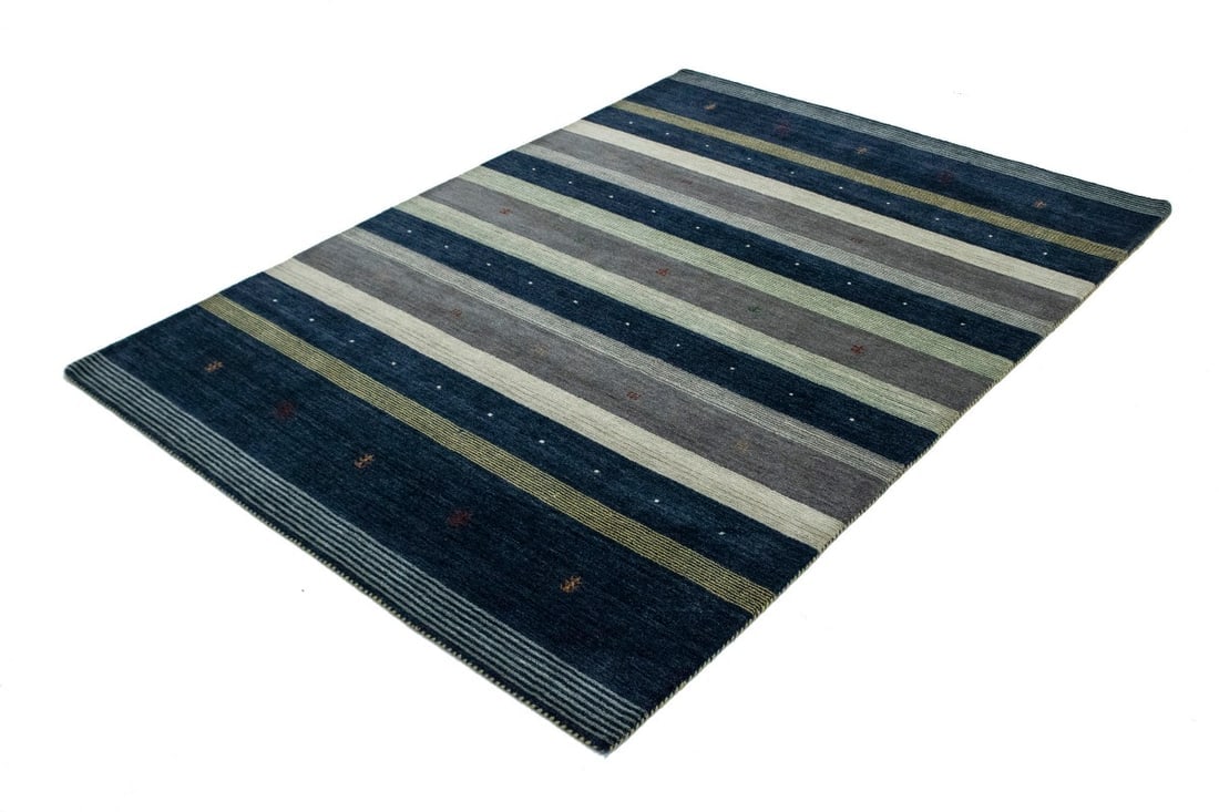 Multicolored Stripes Modern 6X8 Indo-Gabbeh Oriental Rug - 10