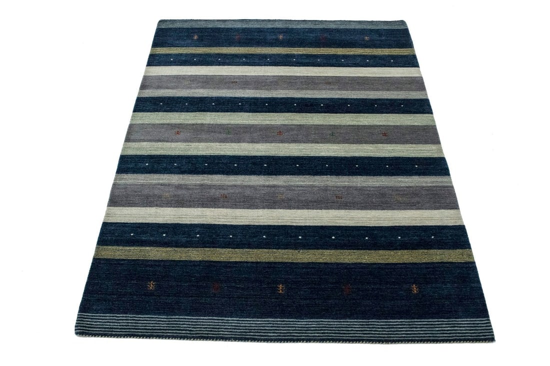 Multicolored Stripes Modern 6X8 Indo-Gabbeh Oriental Rug - 11