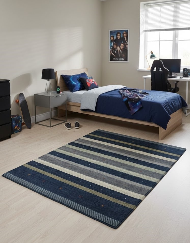 Multicolored Stripes Modern 6X8 Indo-Gabbeh Oriental Rug - 2
