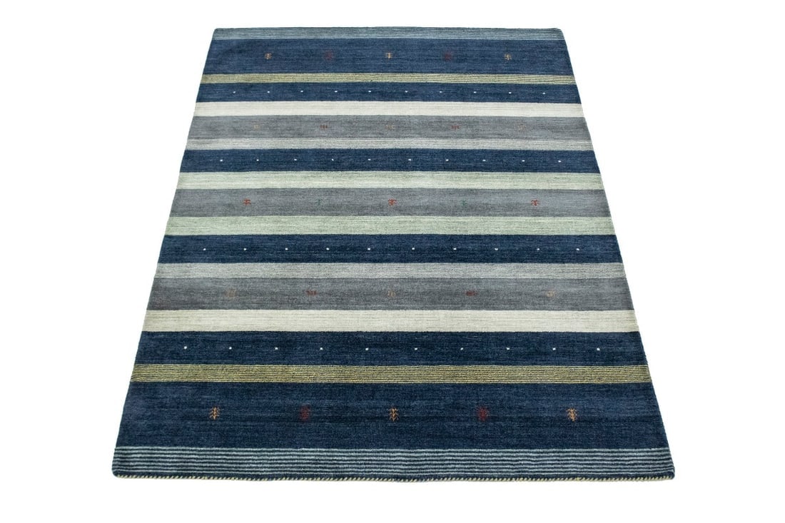 Multicolored Stripes Modern 6X8 Indo-Gabbeh Oriental Rug - 3