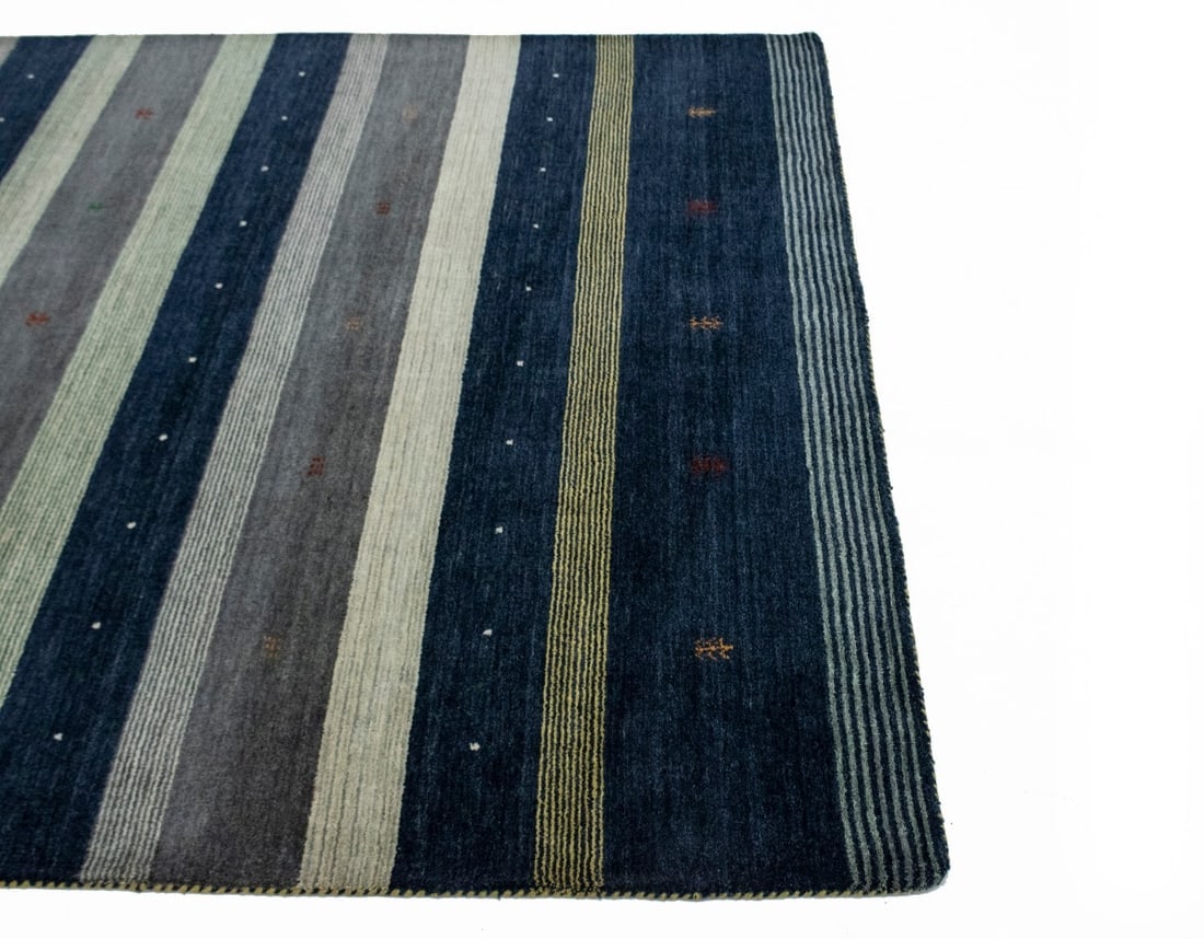 Multicolored Stripes Modern 6X8 Indo-Gabbeh Oriental Rug - 8