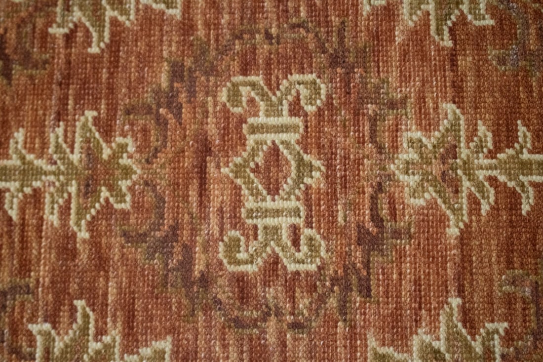 Rust Floral 4X6 Modern Oriental Rug - 5