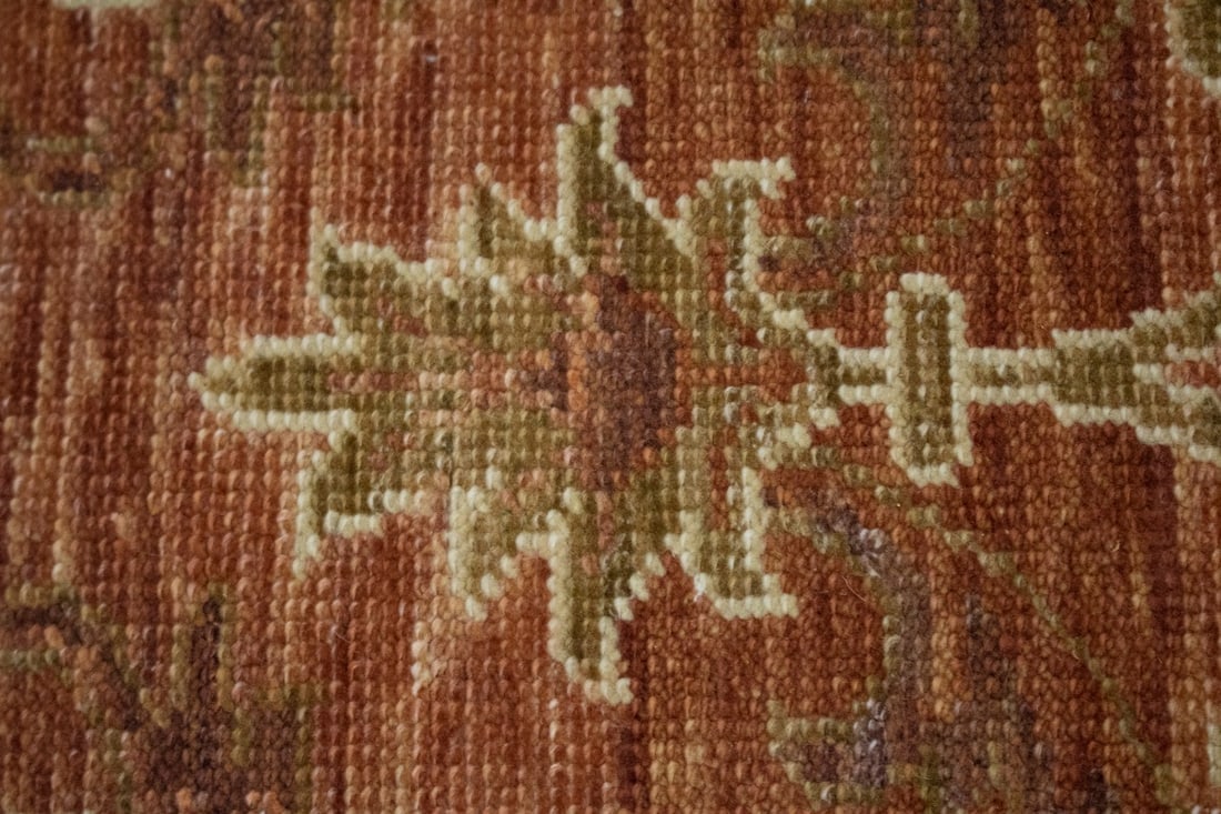 Rust Floral 4X6 Modern Oriental Rug - 6