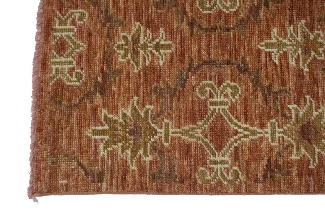 Rust Floral 4X6 Modern Oriental Rug - 8