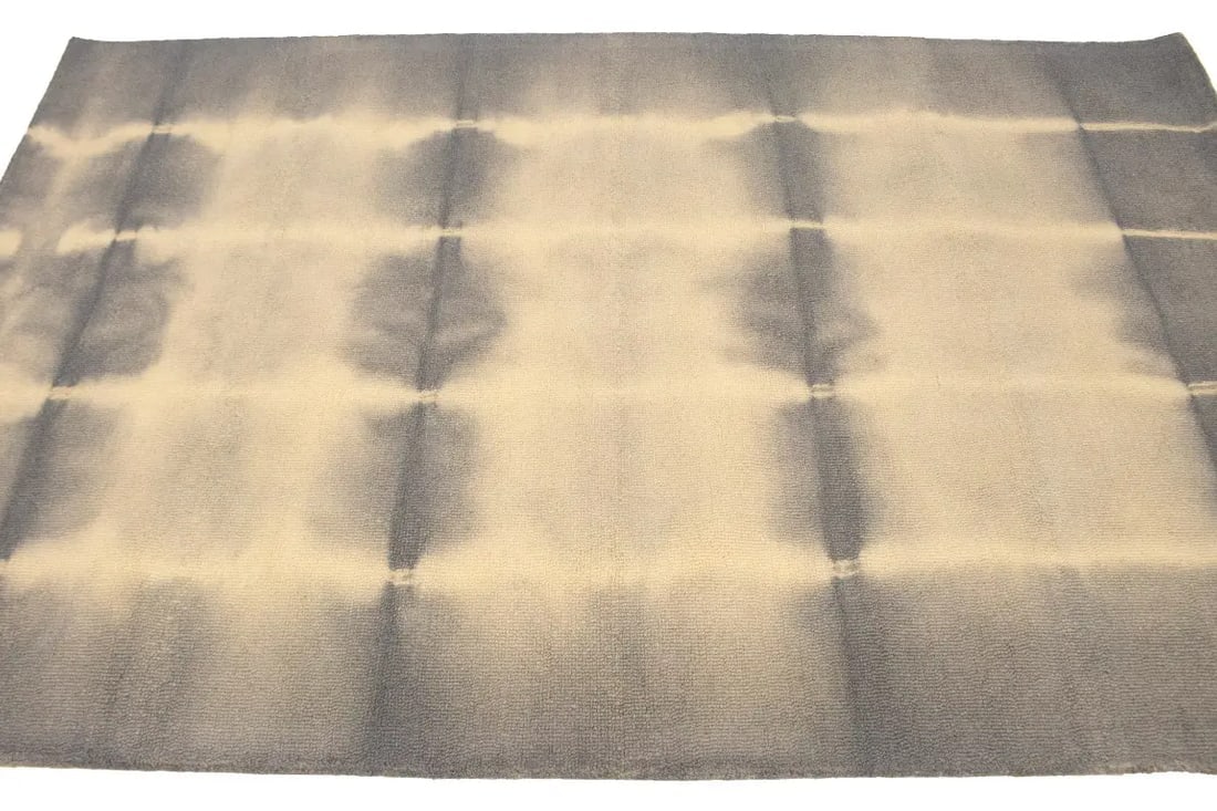 Gray Tie-Dye 5X8 Hand-Tufted Modern Rug - 5