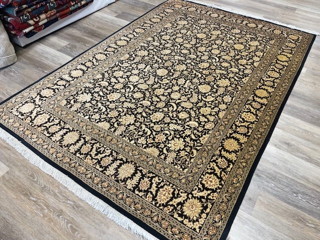 Fine Singed Persian Versace Design Silk Qum-5254 - 6