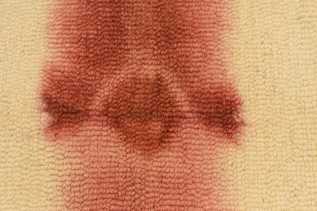 Rusty Red Cream Tie-Dye 5X8 Hand-Tufted Modern Rug - 8